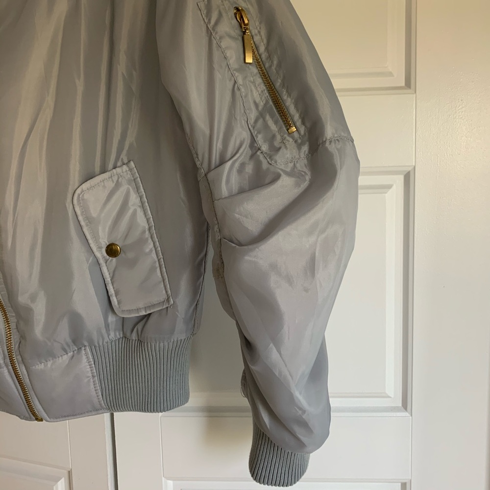 Grey/silver bomber jacket - Picture 6 of 8